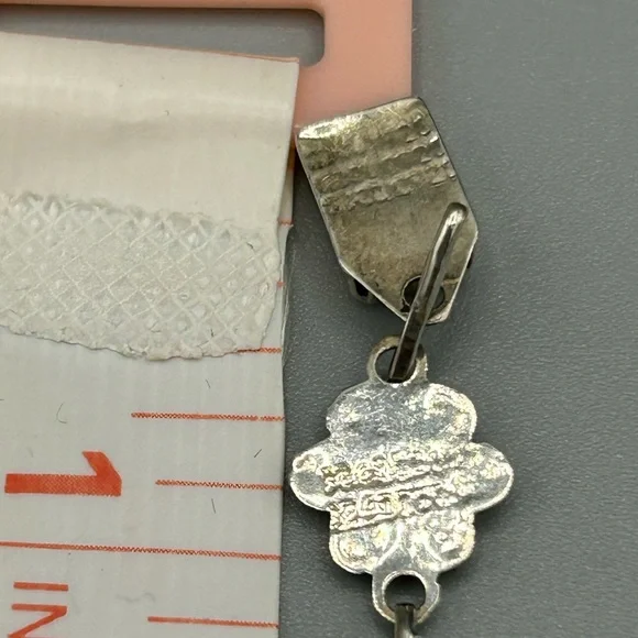 Vintage Silver Floral Link Bracelet | Mid Century Flower Bracelet - Picture 5 of 6